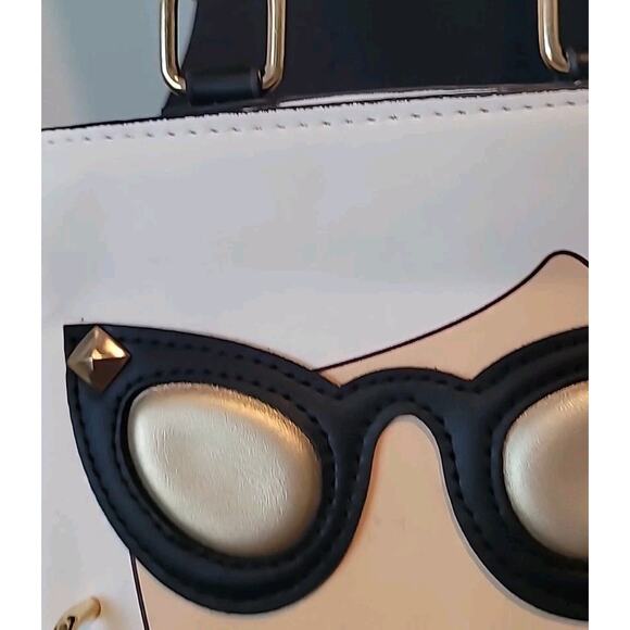 Fashion Face Crossbody Purse Mini Bag 3D Sunglasses Earrings Adjustable Strap - Picture 5 of 10